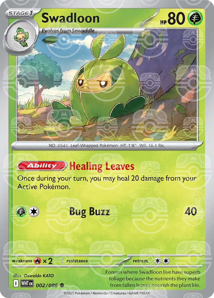 WHT - White Flare - 002/086 - Swadloon (Master Ball Holo)