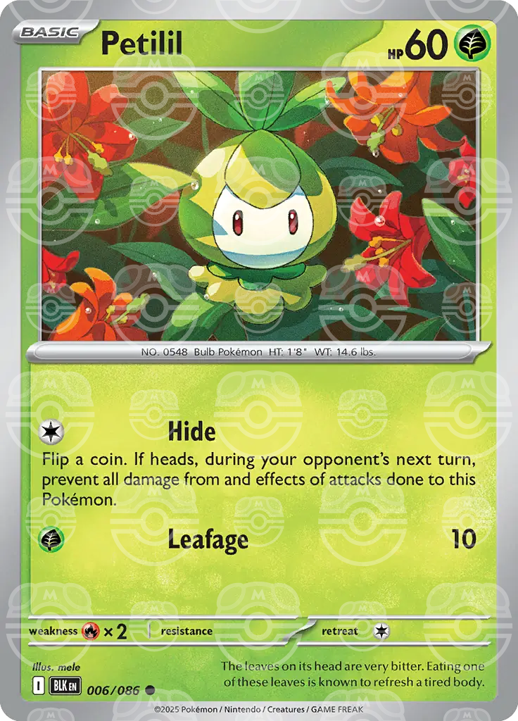 BLK - Black Bolt - 006/086 - Petilil (Master Ball Holo)