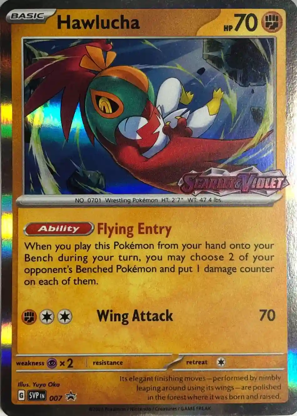 Scarlet & Violet Promos - SVP007 - Hawlucha (Stamped Holo)