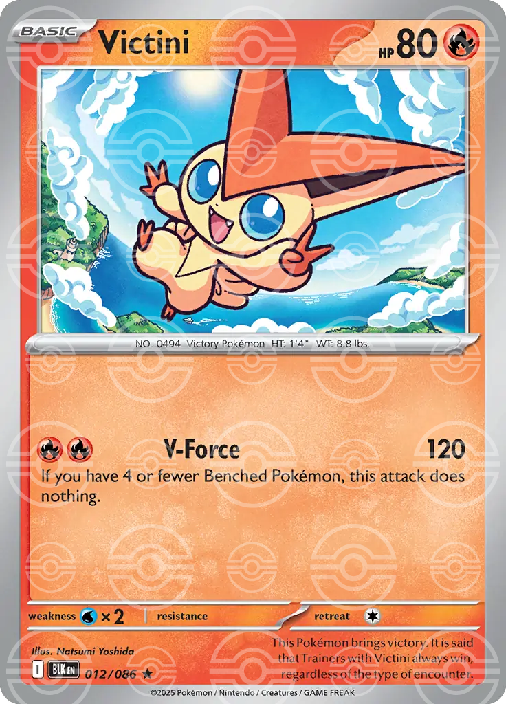 BLK - Black Bolt - 012/086 - Victini (Poké Ball Holo)