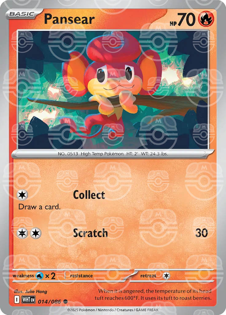 WHT - White Flare - 014/086 - Pansear (Master Ball Holo)