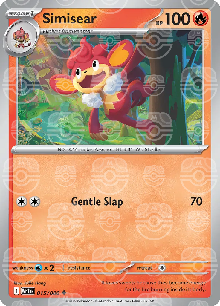 WHT - White Flare - 015/086 - Simisear (Master Ball Holo)