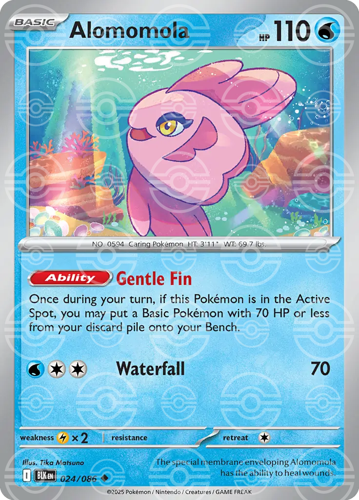 BLK - Black Bolt - 024/086 - Alomomola (Poké Ball Holo)