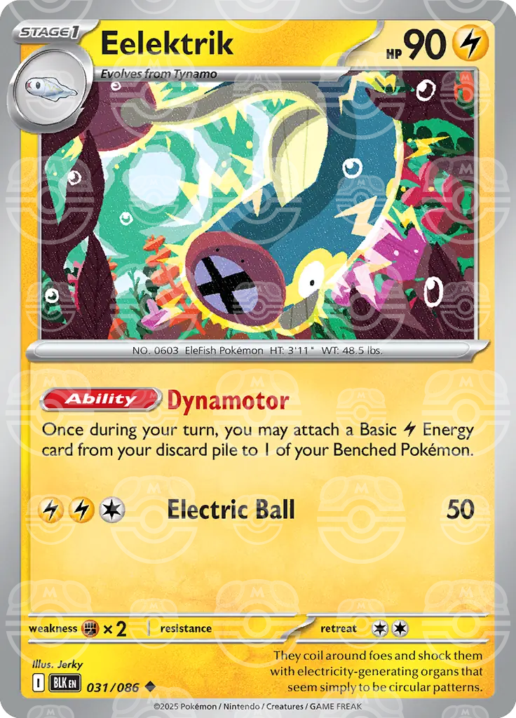 BLK - Black Bolt - 031/086 - Eelektrik (Master Ball Holo)