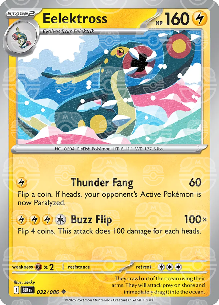 BLK - Black Bolt - 032/086 - Eelektross (Master Ball Holo)