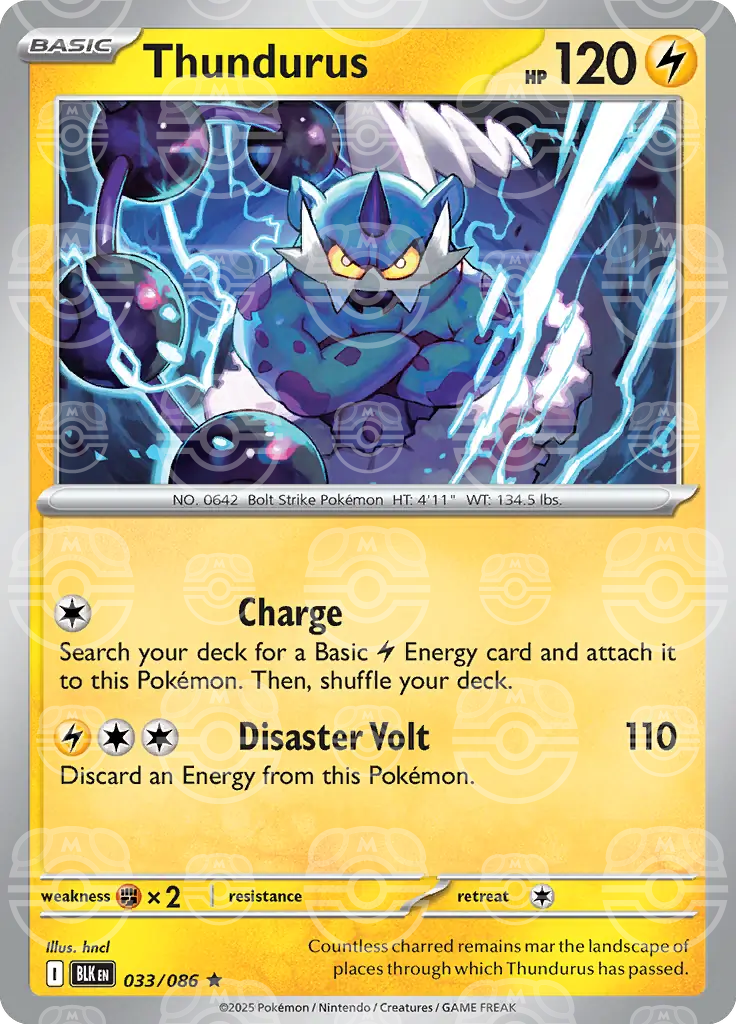 BLK - Black Bolt - 033/086 - Thundurus (Master Ball Holo)