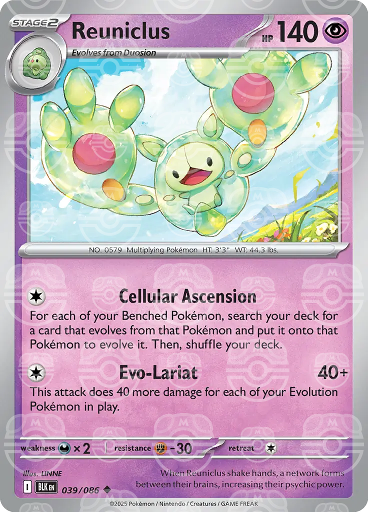 BLK - Black Bolt - 039/086 - Reuniclus (Master Ball Holo)