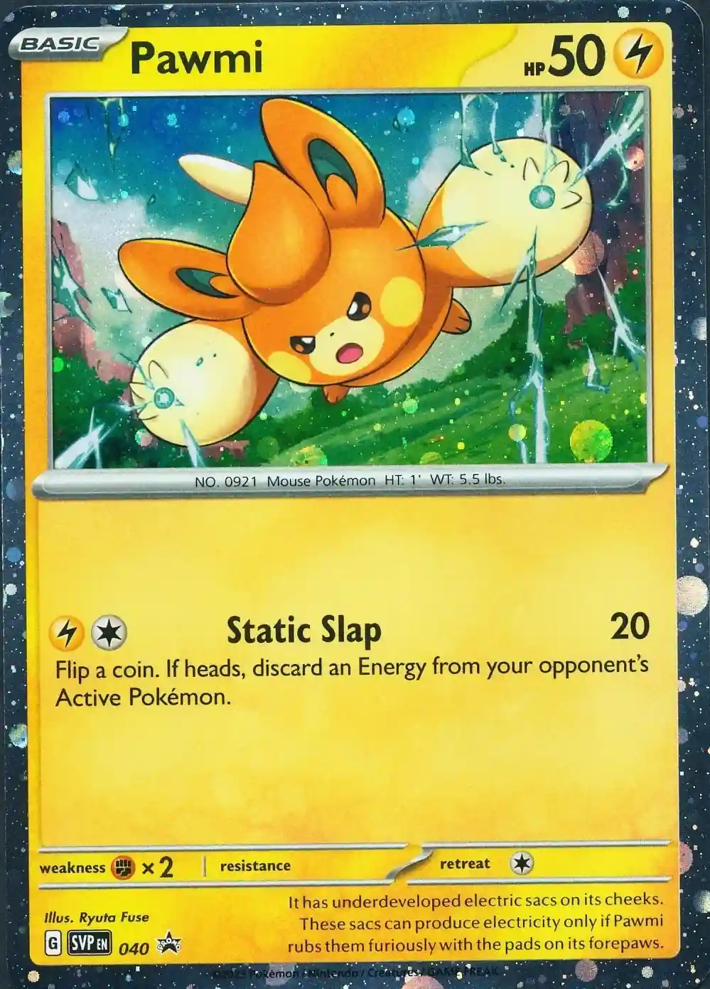 Scarlet & Violet Promos - SVP040 - Pawmi (Cosmos Holo)