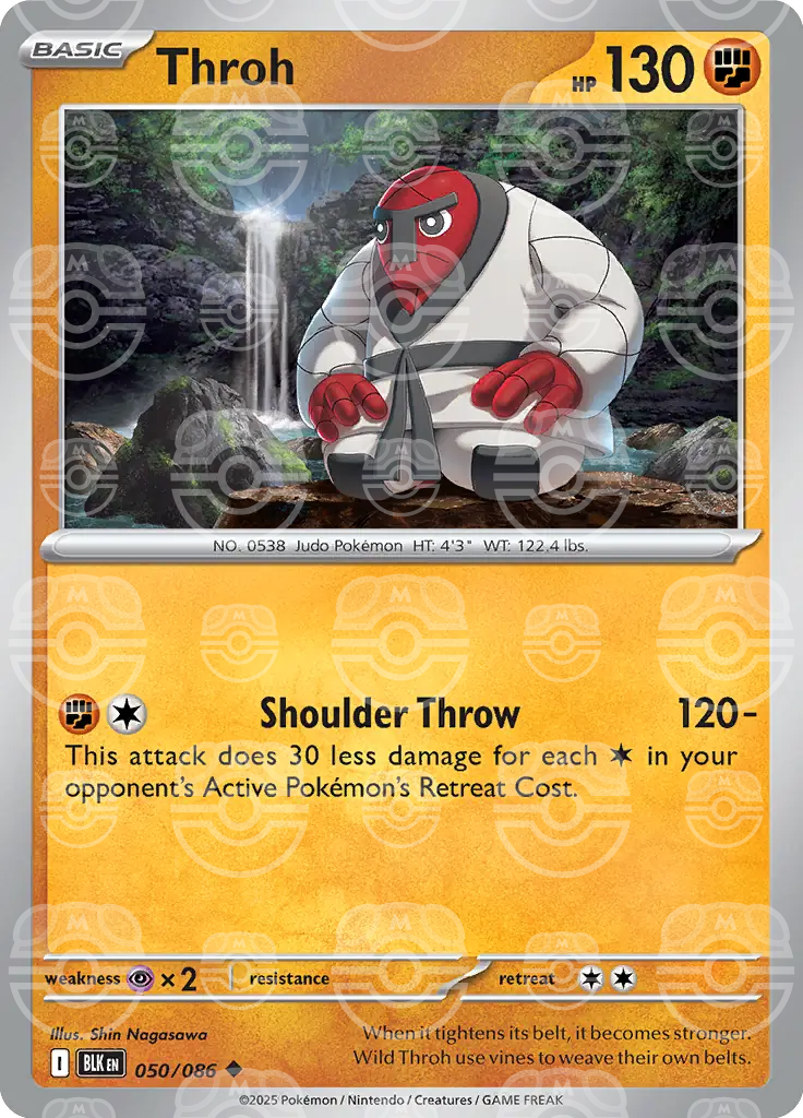 BLK - Black Bolt - 050/086 - Throh (Master Ball Holo)