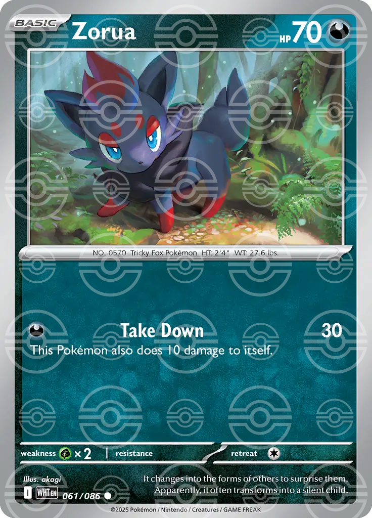 WHT - White Flare - 061/086 - Zorua (Poké Ball Holo)