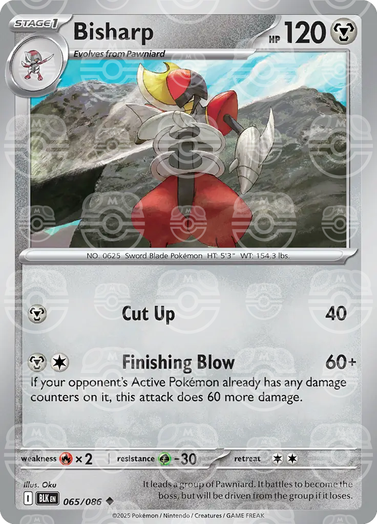 BLK - Black Bolt - 065/086 - Bisharp (Master Ball Holo)