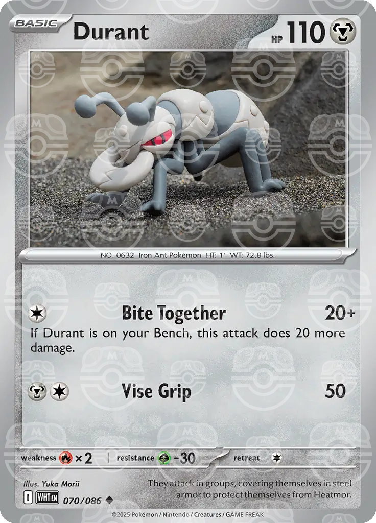 WHT - White Flare - 070/086 - Durant (Master Ball Holo)