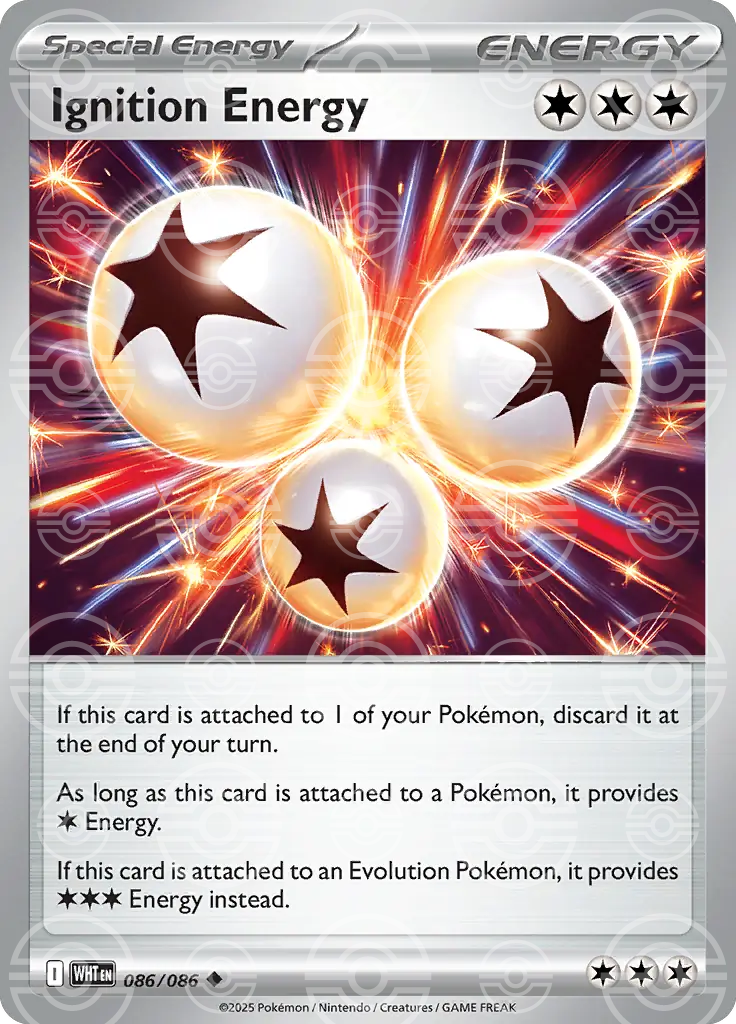 WHT - White Flare - 086/086 - Ignition Energy (Poké Ball Holo)