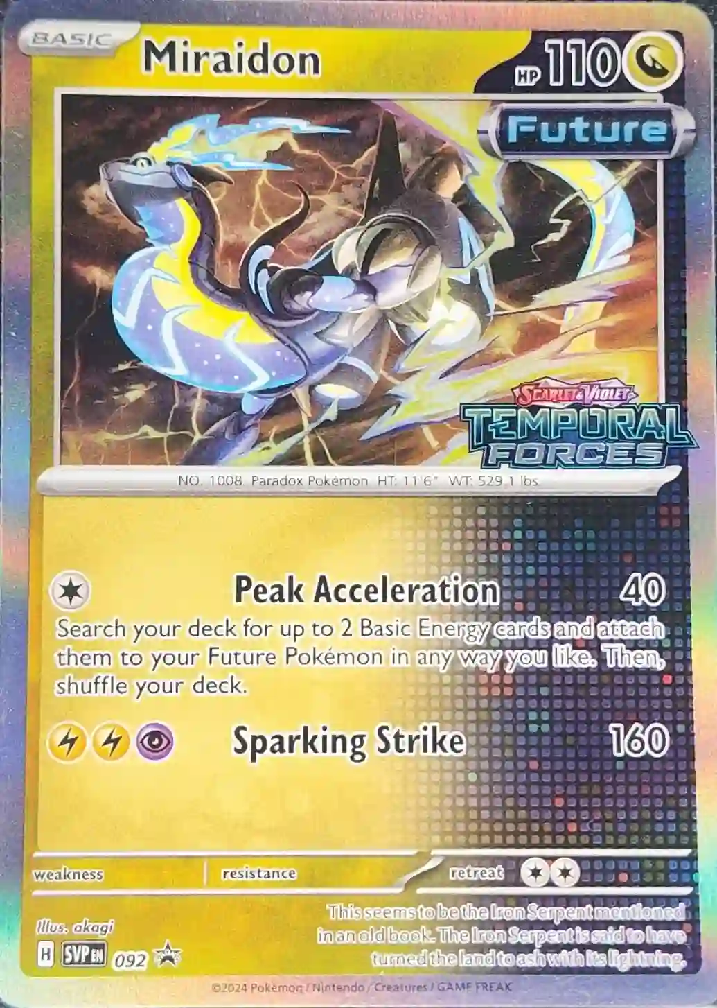 Scarlet & Violet Promos - SVP092 - Miraidon (Stamped Holo)
