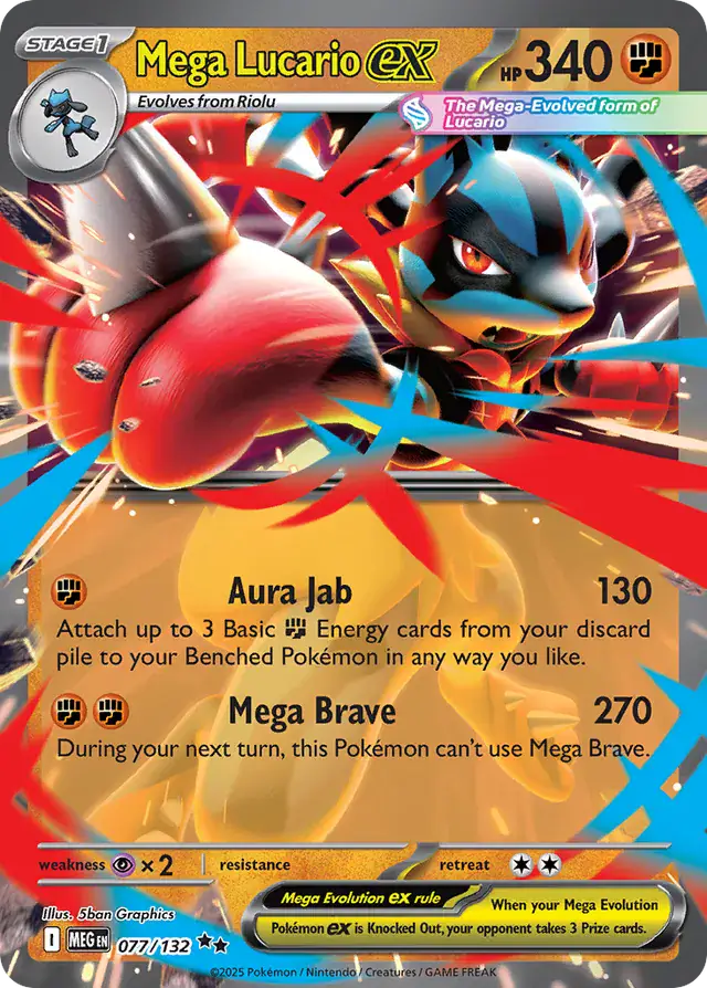 MEG - Mega Evolution - 077/132 - Mega Lucario ex