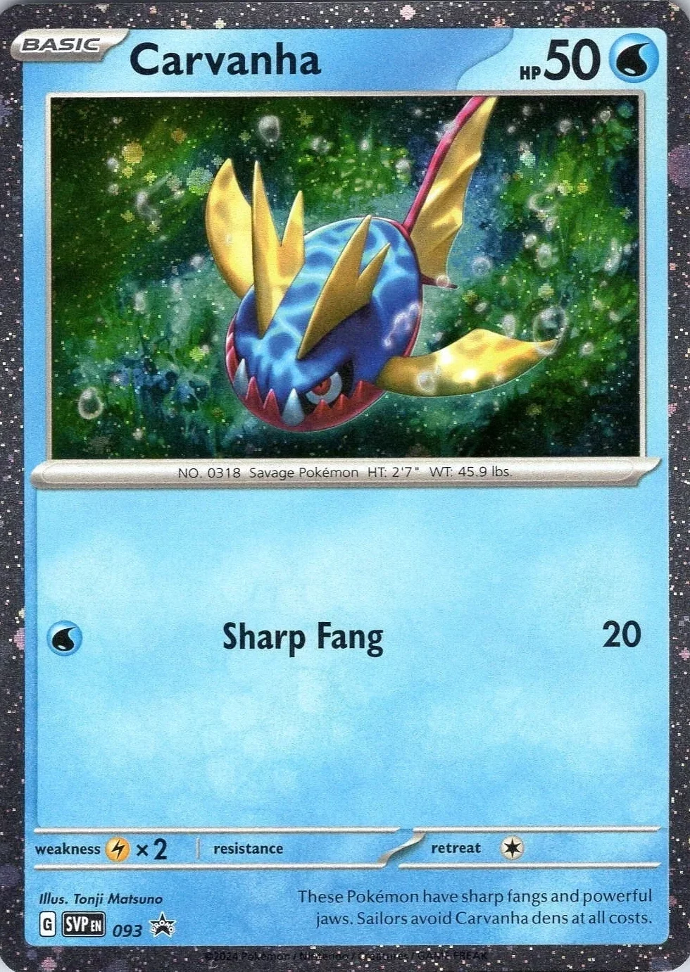 Scarlet & Violet Promos - SVP093 - Carvanha (Cosmos Holo)