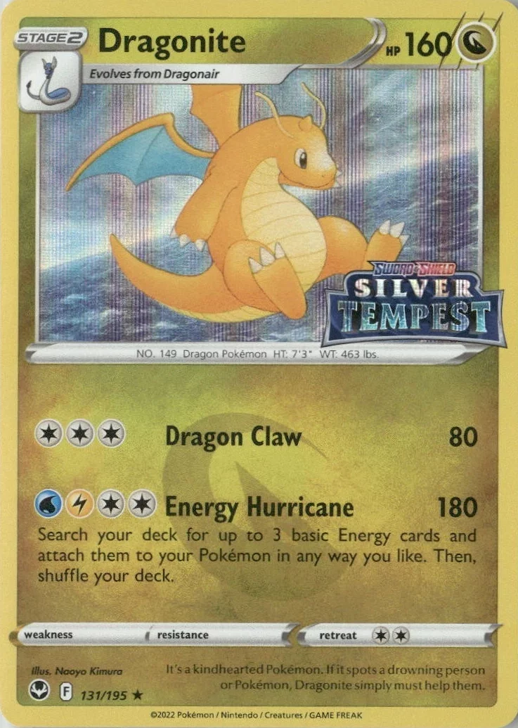 Silver Tempest - 131/195 - Dragonite (Stamped Holo)