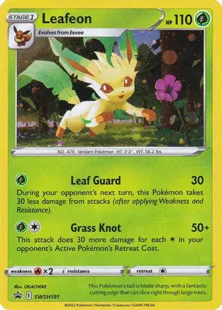 Sword & Shield Promos - SWSH191 - Leafeon (Cosmos Holo)