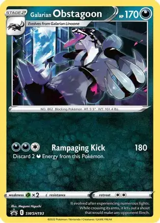 Sword & Shield Promos - SWSH193 - Galarian Obstagoon