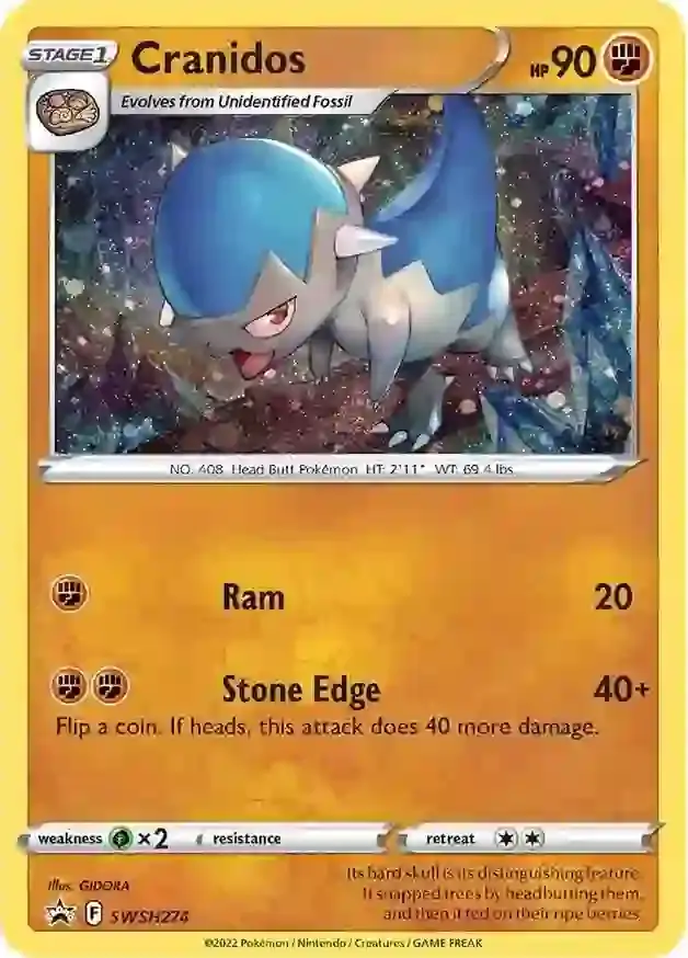 Sword & Shield Promos - SWSH274 - Cranidos (Cosmos Holo)