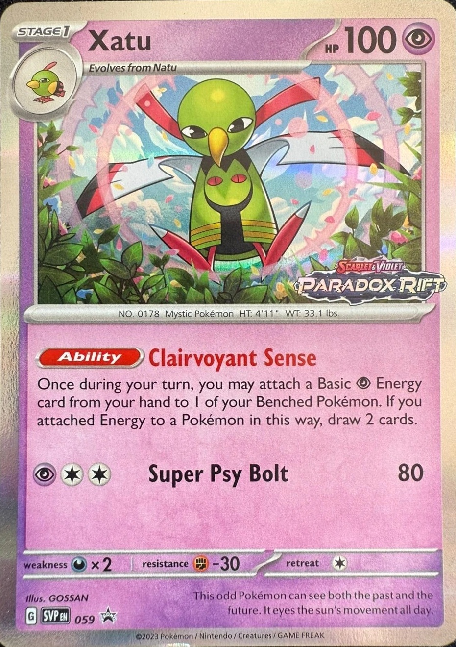 Scarlet & Violet Promos - SVP059 - Xatu (Stamped Holo)