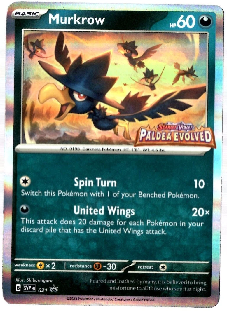 Scarlet & Violet Promos - SVP021 - Murkrow (Stamped Holo)