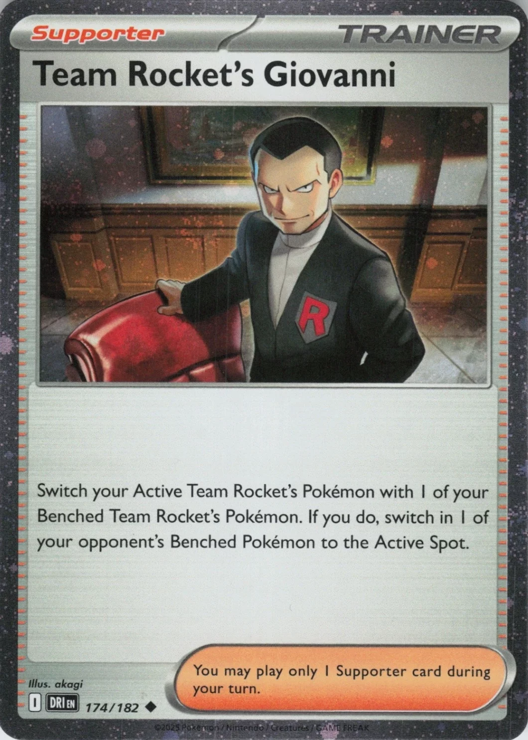 Destined Rivals - 174/182 - Team Rocket's Giovanni (Cosmos Holo)