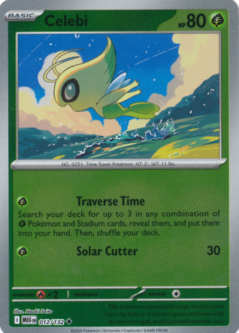 Karta Pokémon – Mega Evolution – 012/132 – Celebi (Reverse Holo)