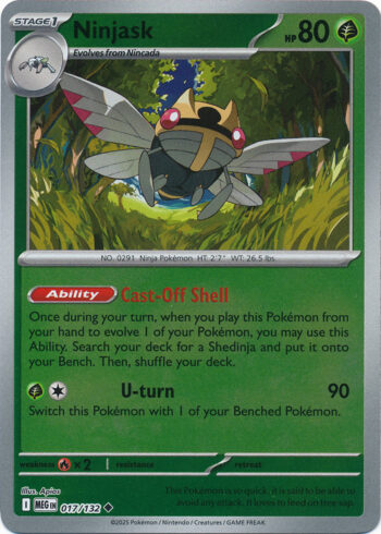 Karta Pokémon – Mega Evolution – 017/132 – Ninjask (Reverse Holo)