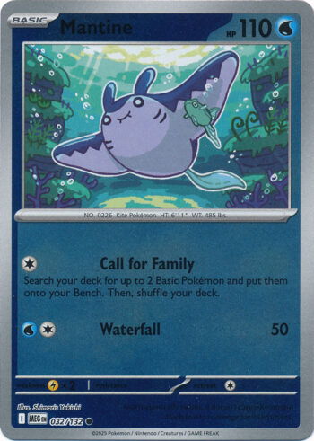 Karta Pokémon – Mega Evolution – 032/132 – Mantine (Reverse Holo)