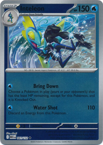Karta Pokémon – Mega Evolution – 041/132 – Inteleon (Reverse Holo)