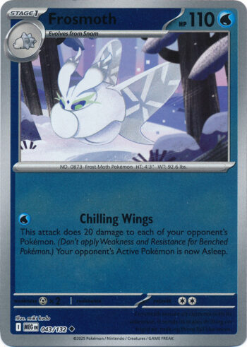Karta Pokémon – Mega Evolution – 043/132 – Frosmoth (Reverse Holo)
