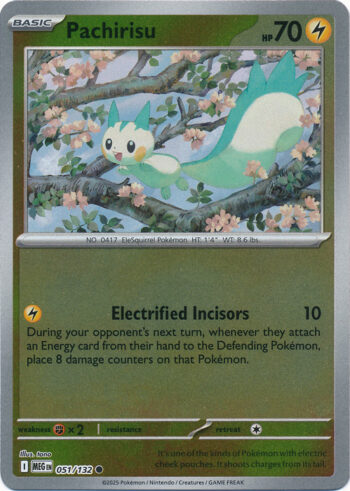 Karta Pokémon – Mega Evolution – 051/132 – Pachirisu (Reverse Holo)