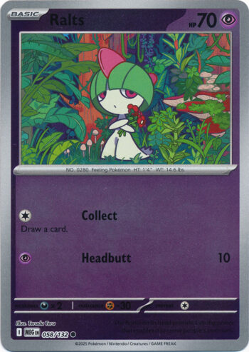 Karta Pokémon – Mega Evolution – 058/132 – Ralts (Reverse Holo)
