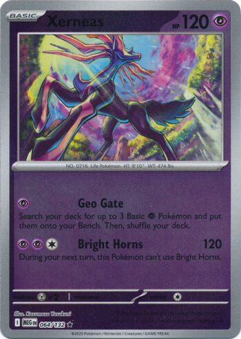 Karta Pokémon – Mega Evolution – 064/132 – Xerneas (Reverse Holo)