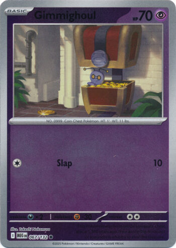 Karta Pokémon – Mega Evolution – 067/132 – Gimmighoul (Reverse Holo)