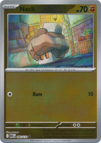Karta Pokémon – Mega Evolution – 082/132 – Nacli (Reverse Holo)
