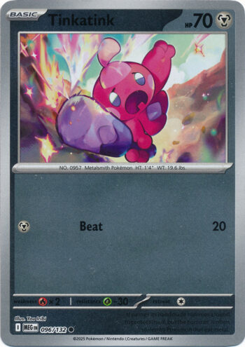 Karta Pokémon – Mega Evolution – 096/132 – Tinkatink (Reverse Holo)
