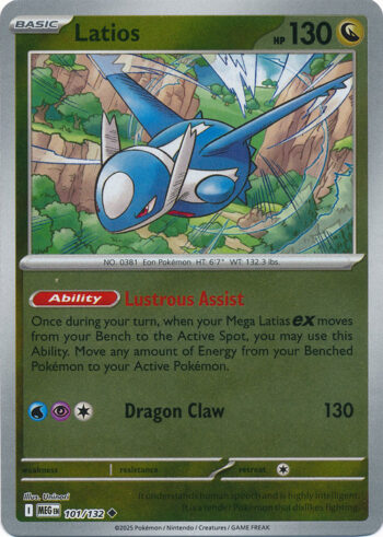 Karta Pokémon – Mega Evolution – 101/132 – Latios (Reverse Holo)