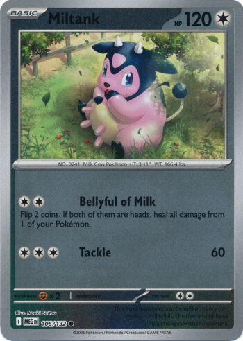 Karta Pokémon – Mega Evolution – 106/132 – Miltank (Reverse Holo)