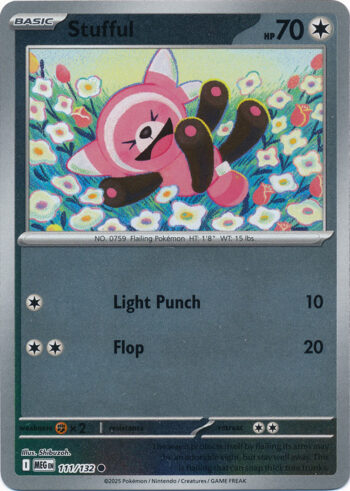 Karta Pokémon – Mega Evolution – 111/132 – Stufful (Reverse Holo)