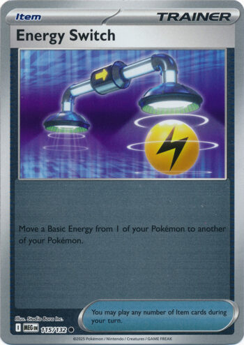 Karta Pokémon – Mega Evolution – 115/132 – Energy Switch (Reverse Holo)