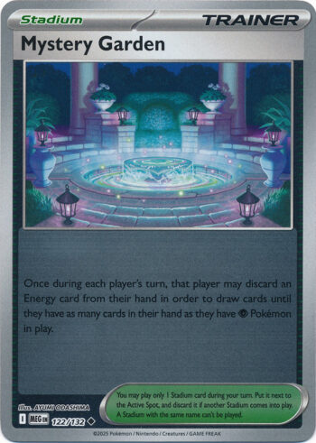 Karta Pokémon – Mega Evolution – 122/132 – Mystery Garden (Reverse Holo)