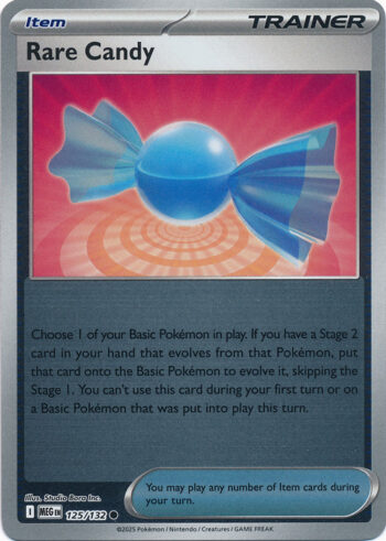 Karta Pokémon – Mega Evolution – 125/132 – Rare Candy (Reverse Holo)