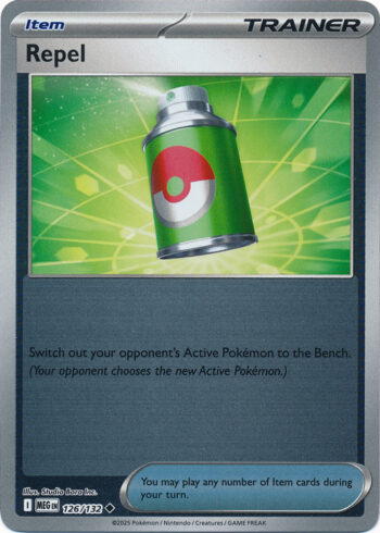 Karta Pokémon – Mega Evolution – 126/132 – Repel (Reverse Holo)