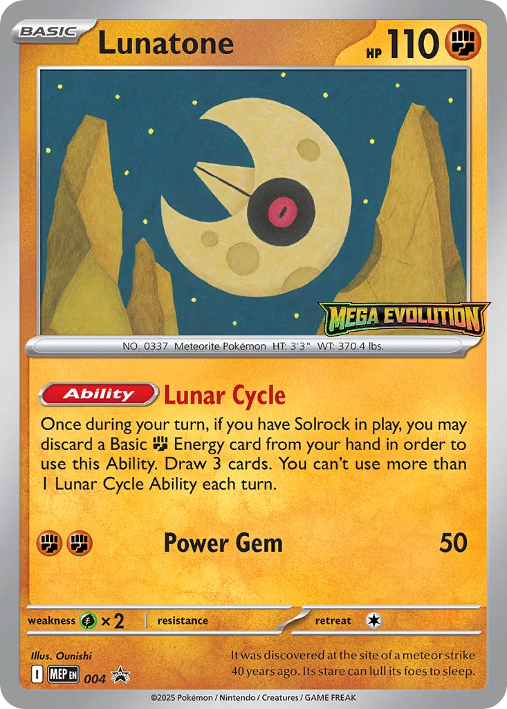MEP Mega Evolution Promos - MEP004 - Lunatone (Stamped Holo)