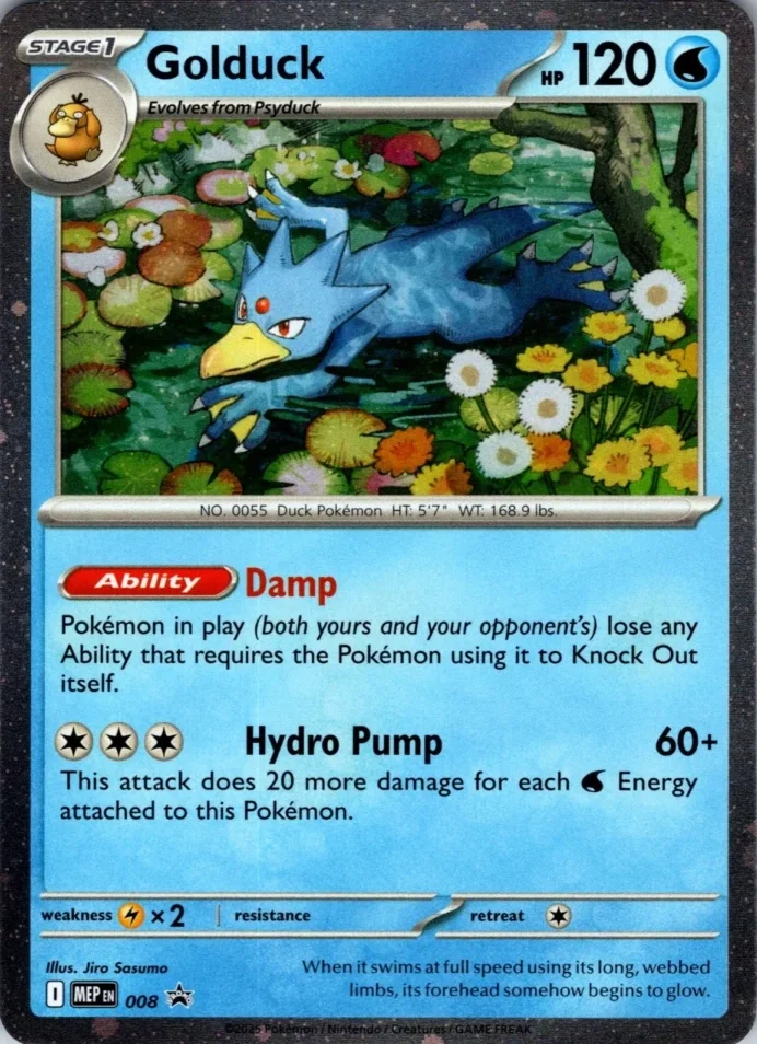 MEP Mega Evolution Promos - MEP008 - Golduck (Cosmos Holo)