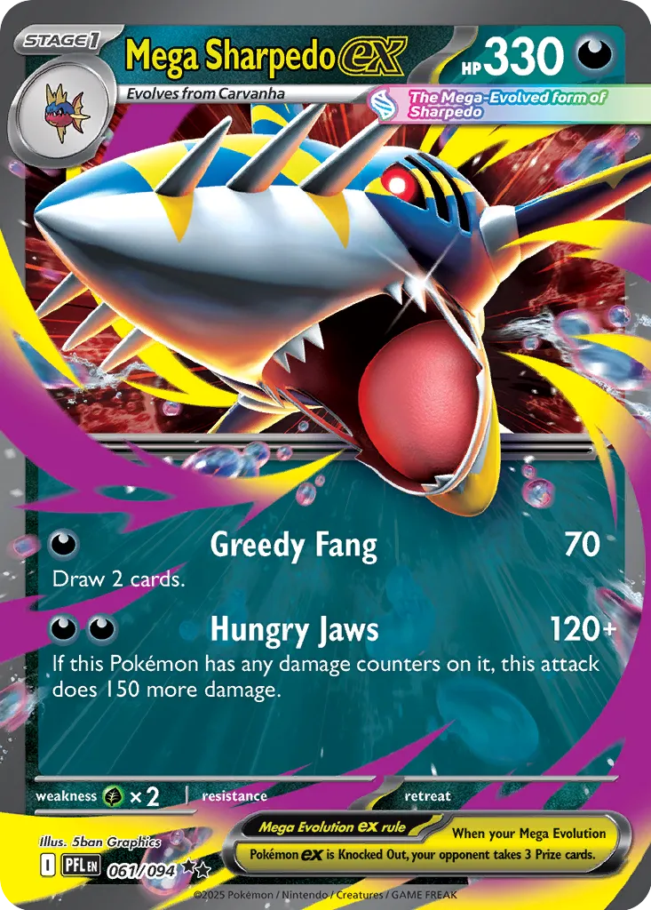 PFL Phantasmal Flames - 061/094 - Mega Sharpedo ex