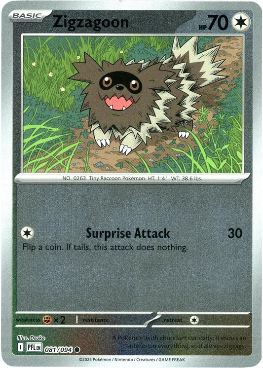 PFL Phantasmal Flames - 081/094 - Zigzagoon (Reverse Holo)