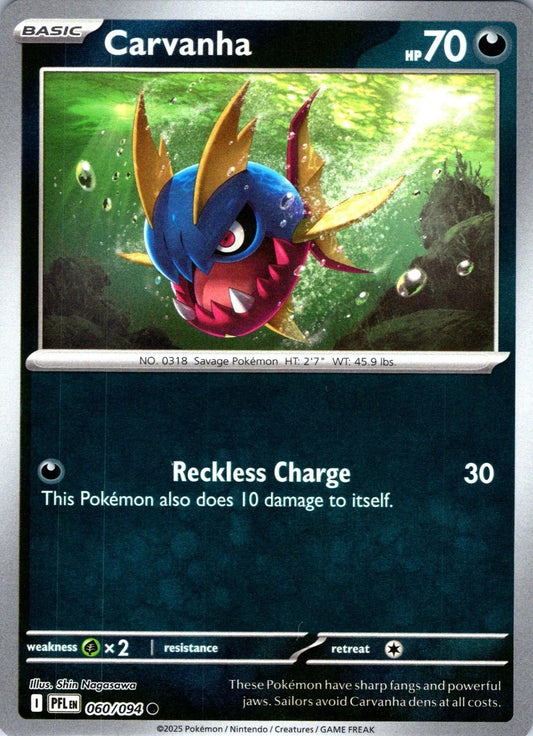 PFL Phantasmal Flames - 060/094 - Carvanha (Reverse Holo)